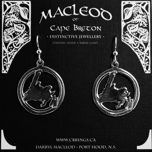 Newfoundland Map Open Frame Earring     E-501A