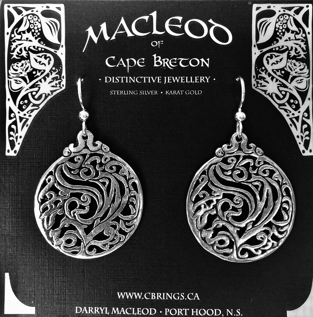 Artist Open Design Earrings, Large    E-702C