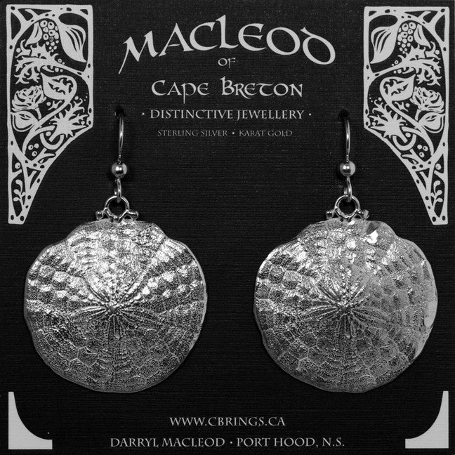 Sand Dollar Earrings, Large      E-306D
