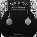 Antique Raised Button Design Earrings, Small     E-601A