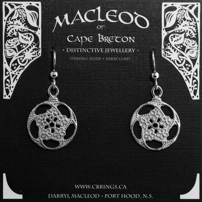 Button Raised Open Earrings   E-602