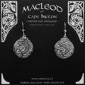 Artist Etching Design Earrings, Small    E-702A