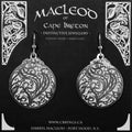 Artist Etching Design Earrings, large     E-702B