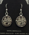 Roman Coin Design Earrings      E-710