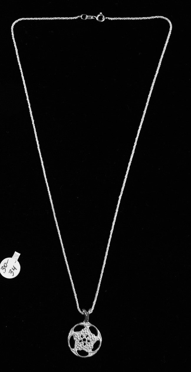 Raised Button Open Design Pendant