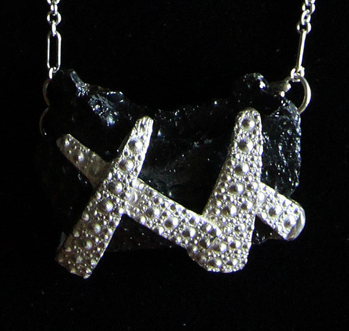 Genuine Meteorite Sea Urchin Design Pendant